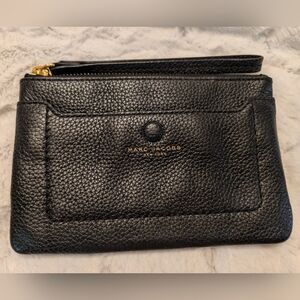 Marc Jacobs Empire City Black Leather Clutch/ Wristlet Pouch Excellet!